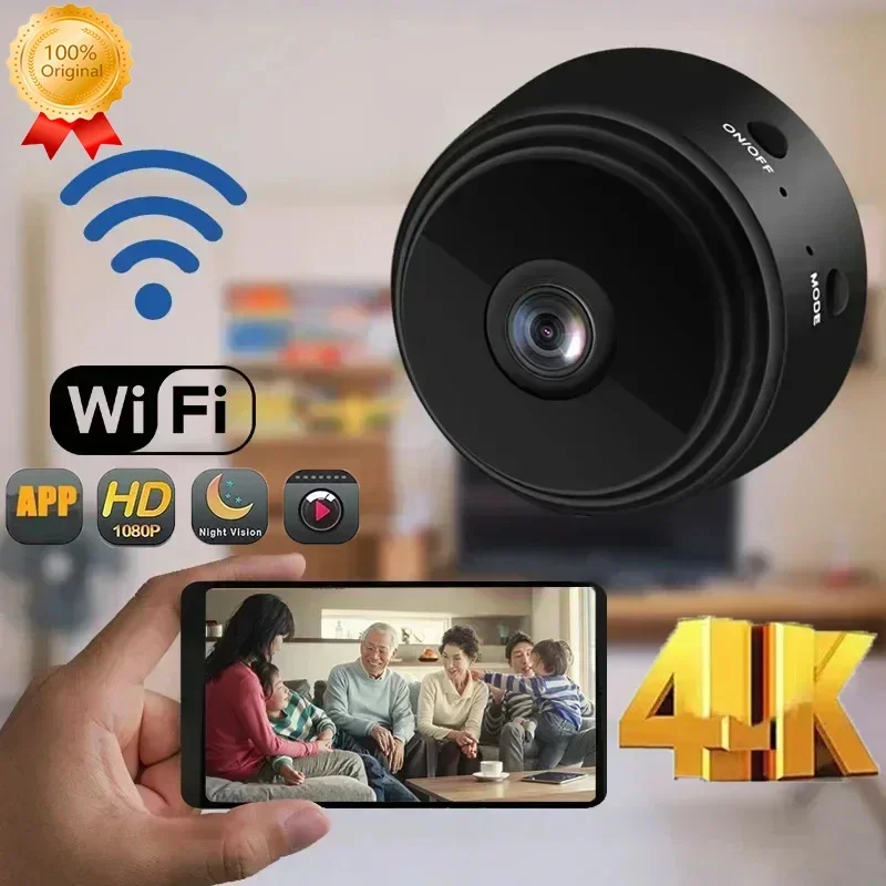 Mini 1080P Wireless Night Vision Security Camera with 150° Wide-Angle Lens