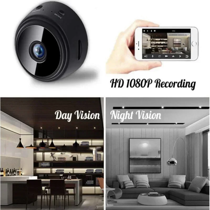 Mini 1080P Wireless Night Vision Security Camera with 150° Wide-Angle Lens