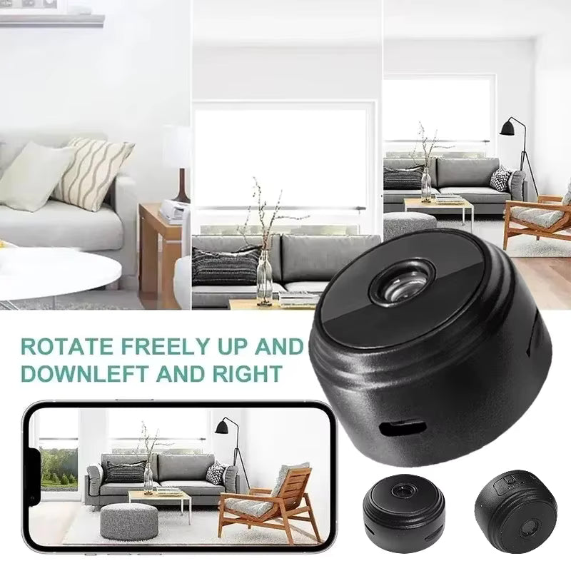Mini 1080P Wireless Night Vision Security Camera with 150° Wide-Angle Lens