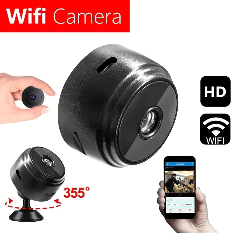 Mini 1080P Wireless Night Vision Security Camera with 150° Wide-Angle Lens
